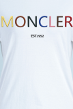 White Casual Letter Print O Neck T-Shirts