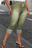 Blue Street Print Patchwork Plus Size 