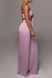 Black Casual Solid Color Patchwork Belted Strapless Sleeveless Two Pieces