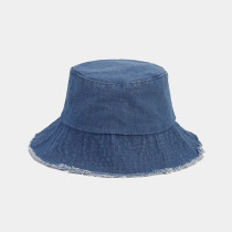 Medium Blue Street Solid Color Patchwork Hat