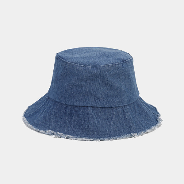 Medium Blue Street Solid Color Patchwork Hat
