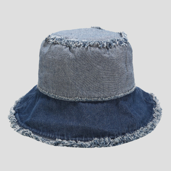 Deep Blue Street Patchwork Contrast Hat