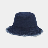 Light Blue Street Solid Color Patchwork Hat