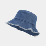 Light Blue Street Solid Color Patchwork Hat