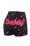 Black Casual Sportswear Letter Print Skinny High Waist Conventional Positioning Print Bottoms
