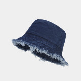 Light Blue Street Solid Color Patchwork Hat