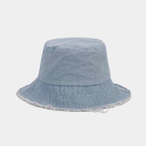 Light Blue Street Solid Color Patchwork Hat