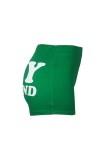 Yellow Casual Sportswear Letter Print Basic Skinny High Waist Conventional Positioning Print Bottoms