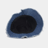 Light Blue Street Solid Color Patchwork Hat