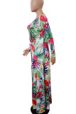 Green Sportswear Print Hollow Out Patchwork Strap Design 3 Piece Sets