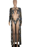 Black Sportswear Print Patchwork 3 Piece Sets
