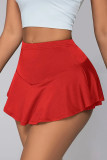 Blue Sexy Solid Color Patchwork Regular Mid Waist Speaker Patchwork Bottoms