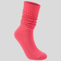 Rose Red Daily Solid Color Patchwork Sock