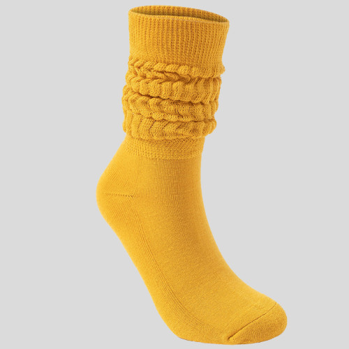 Ginger Daily Solid Color Patchwork Sock
