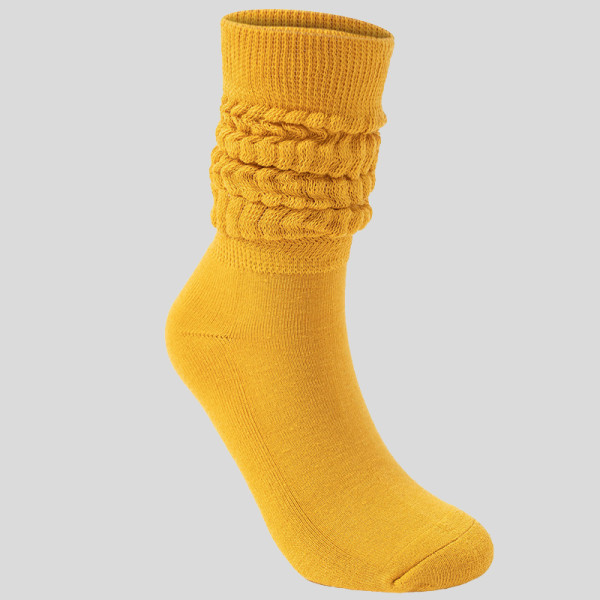 Ginger Daily Solid Color Patchwork Sock