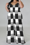 Apricot Casual Graphics Print V Neck Sleeveless Vacation Plus Size Wide Leg Jumpsuits