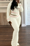 Yellow Casual Hooded Long Sleeve Pocket Zipper Crop Jackets And Flare Leg Pants Two Pieces Jogger Sets