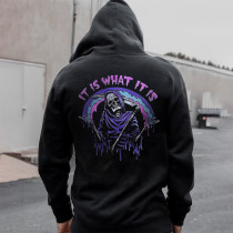 Black It Is What It Is Print Men's Hoodie Sweatshirt