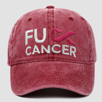 Burgundy Street Letters Patchwork Hat