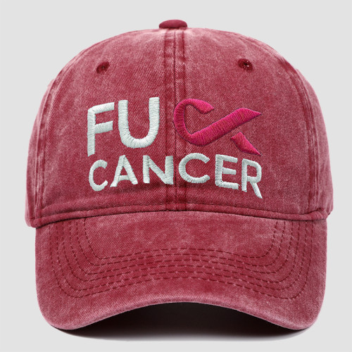 Burgundy Street Letters Patchwork Hat