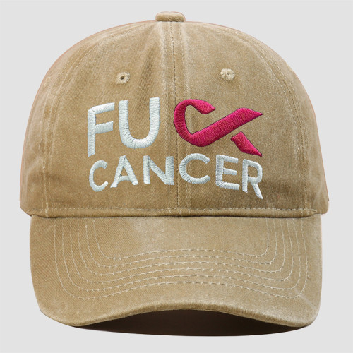 Khaki Street Letters Patchwork Hat