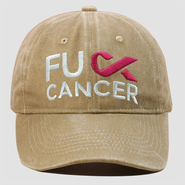 Khaki Street Letters Patchwork Hat