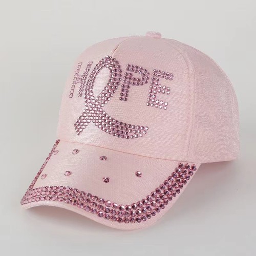 Pink Street Letters Patchwork Hot Drill Hat