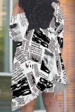 Apricot Geometric Print Cold Shoulder Asymmetrical T Shirt and Shorts Vibrant   Summer Casual Half Sleeve Plus Size Two Piece Short Set