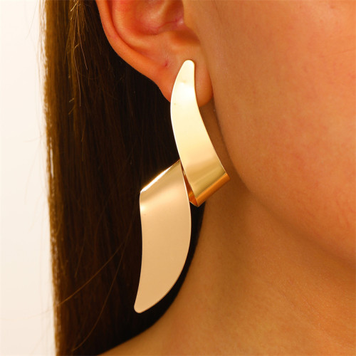 Light Gold Casual Daily Solid Color Irregular Earrings