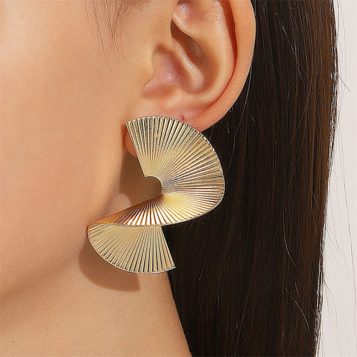 Golden Yellow Casual Daily Solid Color Irregular Earrings
