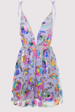White Sexy Party Solid Color Sequins Lace Up Backless V Neck Sling Dresses