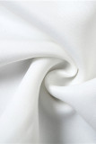 White Sweet Sleeveless Backless With Bow Square Collar Holiday Party Mini Dress