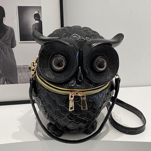 Black Halloween Purse Owl Shape Clutch Chain Shoulder Bag Party Small Crossbody Bag Spooky Goth Horror Cute Purses