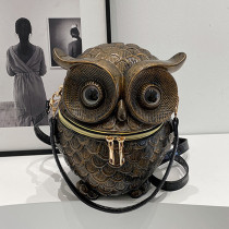 Brown Halloween Purse Owl Shape Clutch Chain Shoulder Bag Party Small Crossbody Bag Spooky Goth Horror Cute Purses