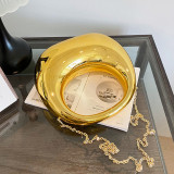 Gold Casual Mini Metallic Top Shoulder Handle Bag