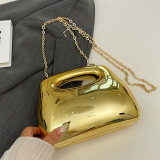 Pink Casual Iridescent Acrylic Handbag Chains Bags