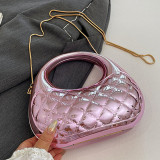 Blue Casual Iridescent Acrylic Handbag Chains Bags