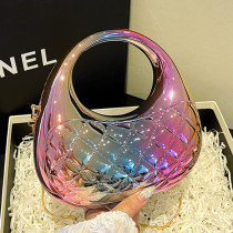 Colour Casual Iridescent Acrylic Handbag Chains Bags