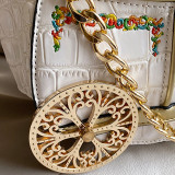 Red Casual Small Car Shaped Handbag With Embroidery Chain Top-Handle Crossbody