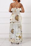 Black Casual Boho Floral Print Pocket Sleeveless V Neck Long Vacation Maxi Slip Dress