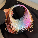 Blue Casual Iridescent Acrylic Handbag Chains Bags
