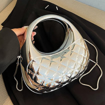 Silver Casual Iridescent Acrylic Handbag Chains Bags