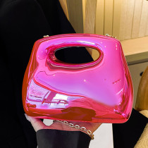 Pink Casual Iridescent Acrylic Handbag Chains Bags