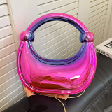 Blue Pink Colorful Gradient Iridescent Acrylic Handbag Chains Bags