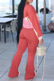 Grey Casual Zipper Collar Long Sleeve Jackets And Sweatpants Sportwear Two Pieces Jogger Sets