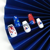 Multicolor Casual Daily The stars American Flag Letters Nail Paste