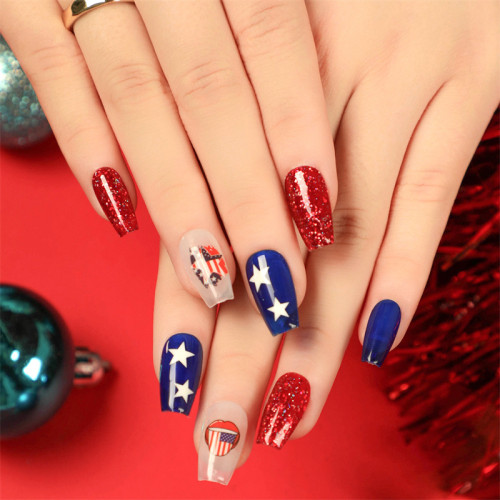 Blue Red Casual Daily The stars Basic Nail Paste
