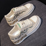 Beige Casual Sportswear Patchwork Frenulum Round Comfortable Shoes