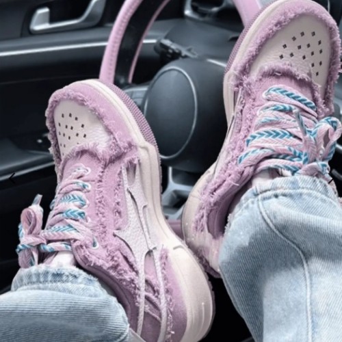 Purple Casual Sportswear Patchwork Contrast Round Comfortable Out Door Shoes
