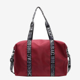 Grey Casual Sportswear Letters Patchwork Zipper Bags